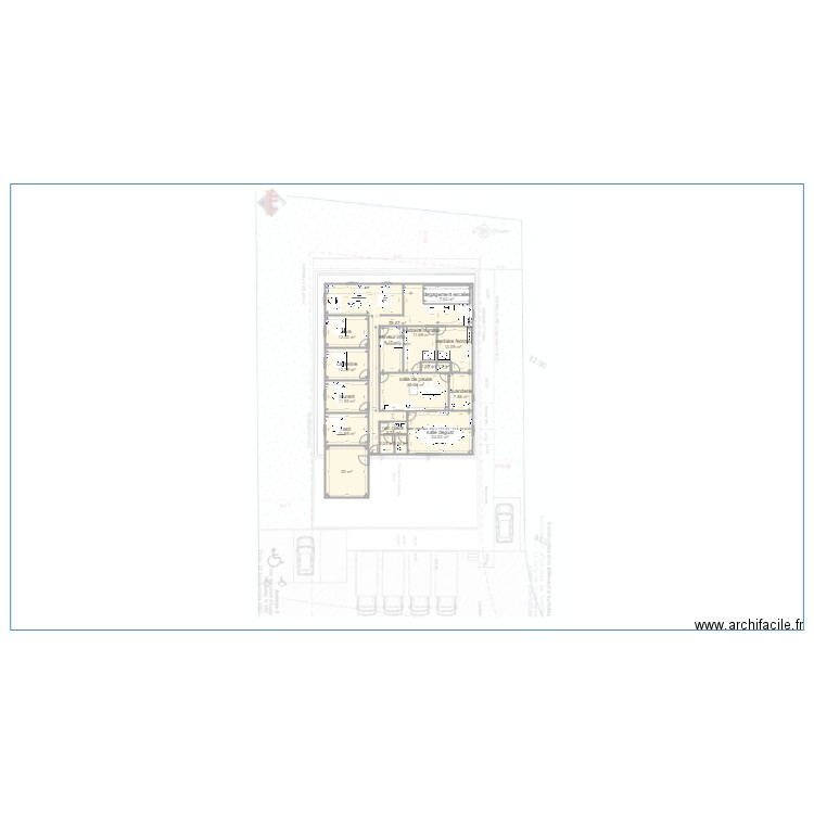 plan montussan v11 rdc. Plan de 33 pièces et 557 m2