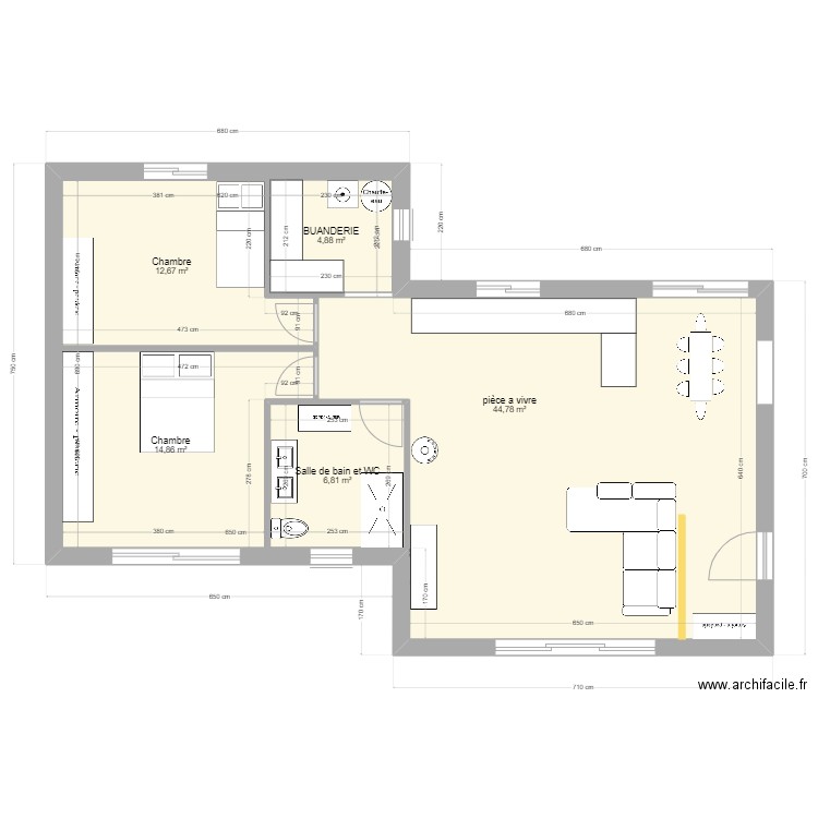 arre fini. Plan de 0 pièce et 0 m2