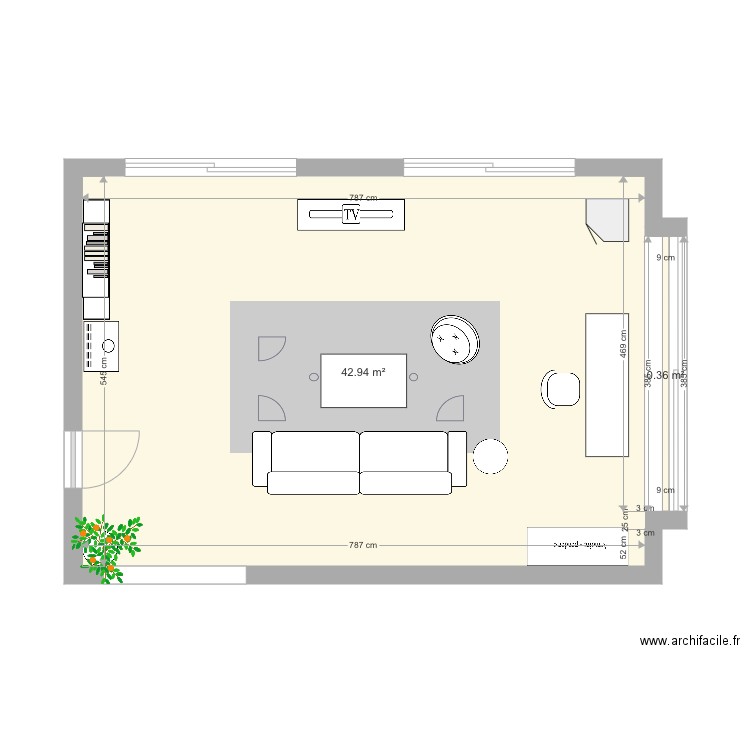 Living room 2. Plan de 0 pièce et 0 m2