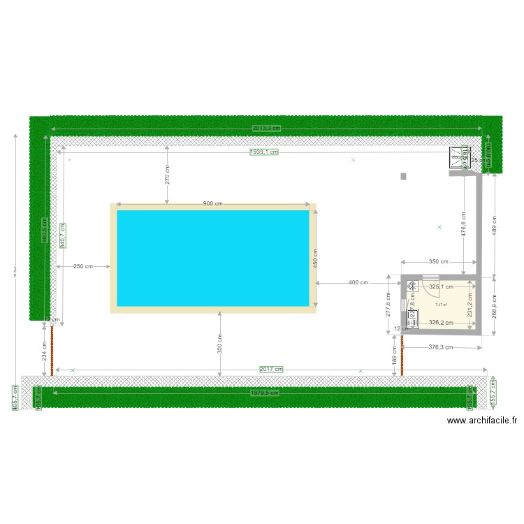 plan piscine. Plan de 0 pièce et 0 m2