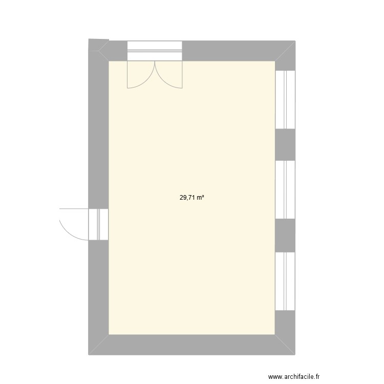 Aménagement nouvelle maison. Plan de 1 pièce et 30 m2