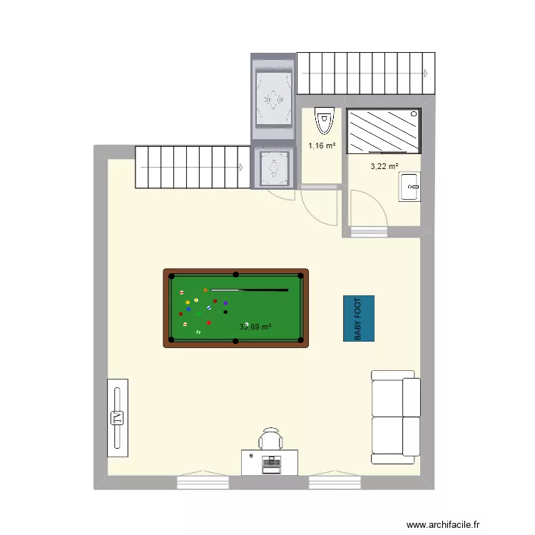 CHAMBRE 1. Plan de 