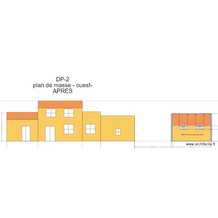 plan de masse- APRES LOCAL T. Plan de 4 pièces et 24 m2