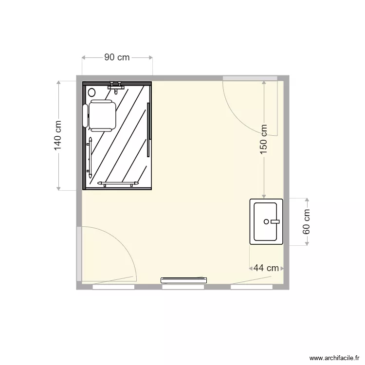 gouriou apres travaux. Plan de 