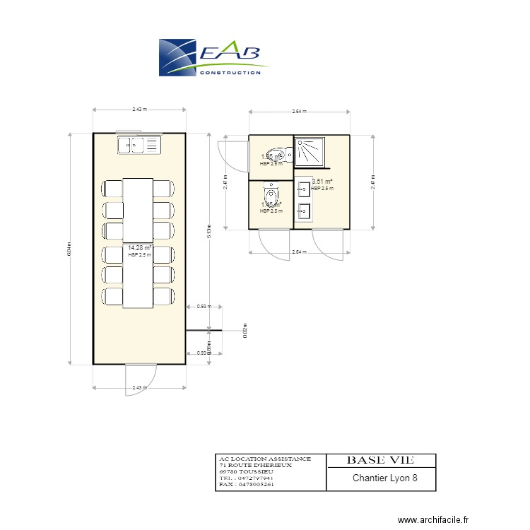 EAB Chantier LYON 8 eme. Plan de 0 pièce et 0 m2