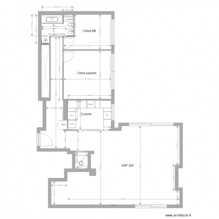 Selle cuisine. Plan de 0 pièce et 0 m2