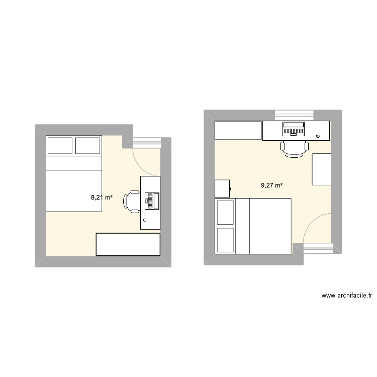 Chambre Benji. Plan de 0 pièce et 0 m2