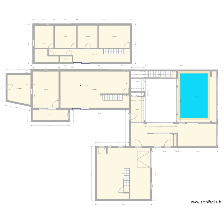 PlanCourdemanche. Plan de 16 pièces et 346 m2