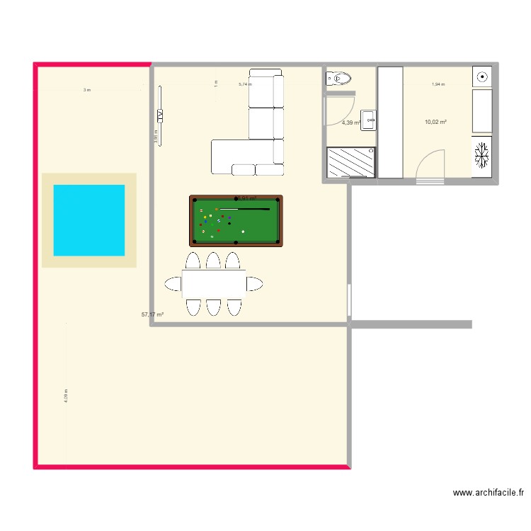 Agrandissement Tournesols Chambre parentale V3. Plan de 0 pièce et 0 m2