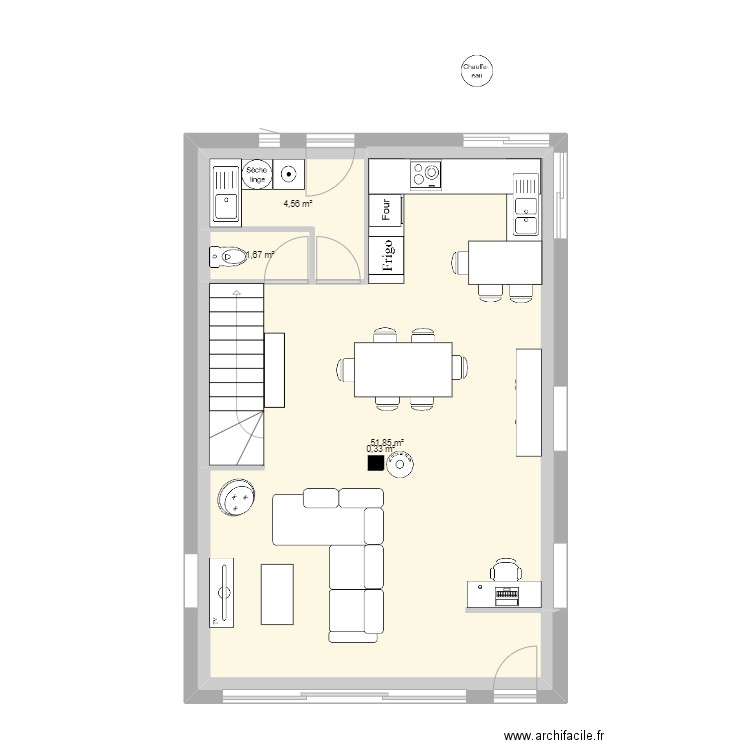 milioin 3. Plan de 26 pièces et 190 m2