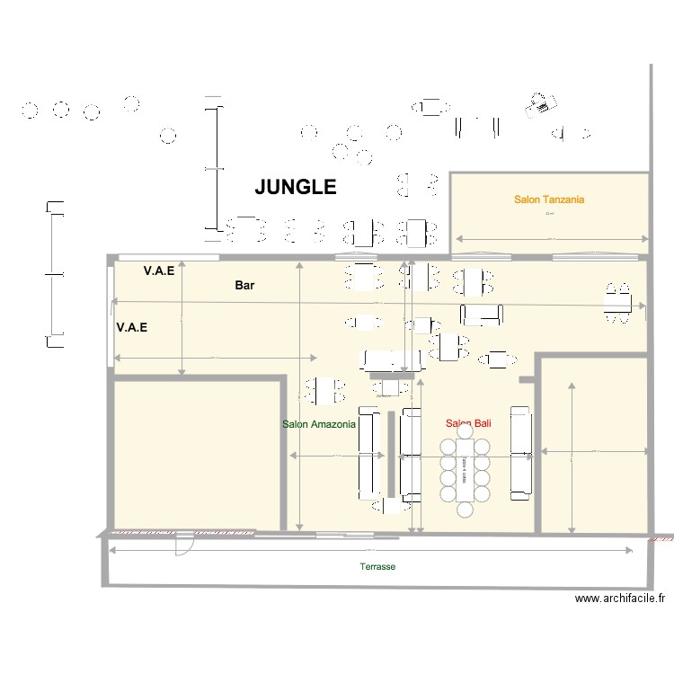 Plan Jungle. Plan de 0 pièce et 0 m2