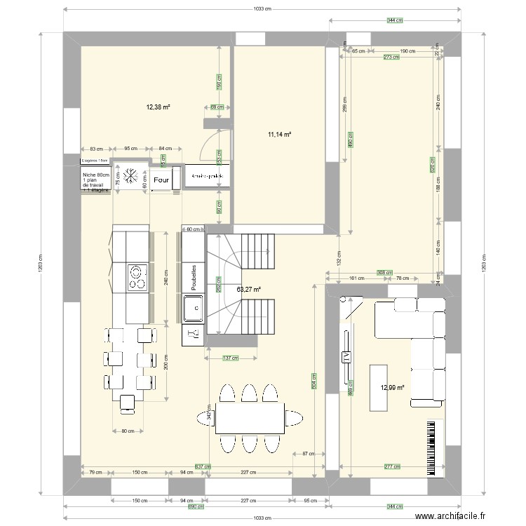 Ayes - Isol 200cm. Plan de 5 pièces et 168 m2