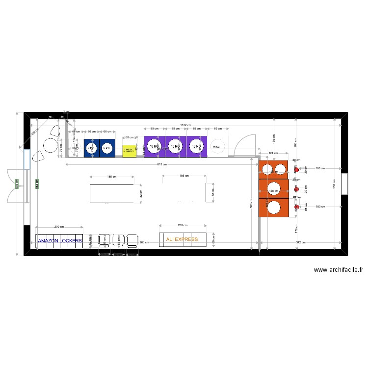 Local Marmande. Plan de 1 pièce et 72 m2