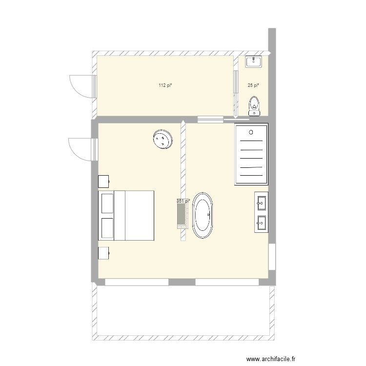 chambre maitre. Plan de 0 pièce et 0 m2