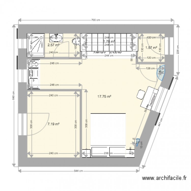 projet dextention archi. Plan de 0 pièce et 0 m2