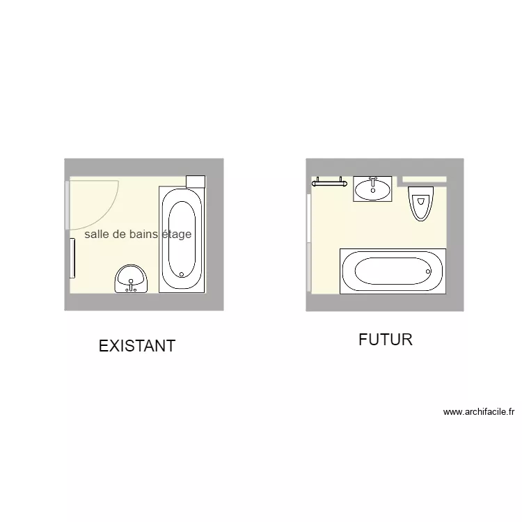 wc rdc gite n3 sauves. Plan de 