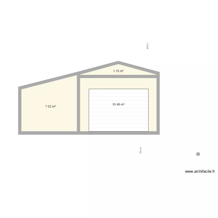 petit garage. Plan de 