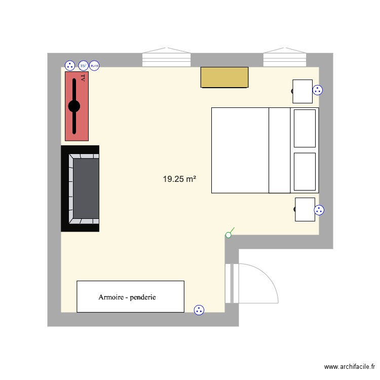 CHAMBRE PARENTALE. Plan de 0 pièce et 0 m2