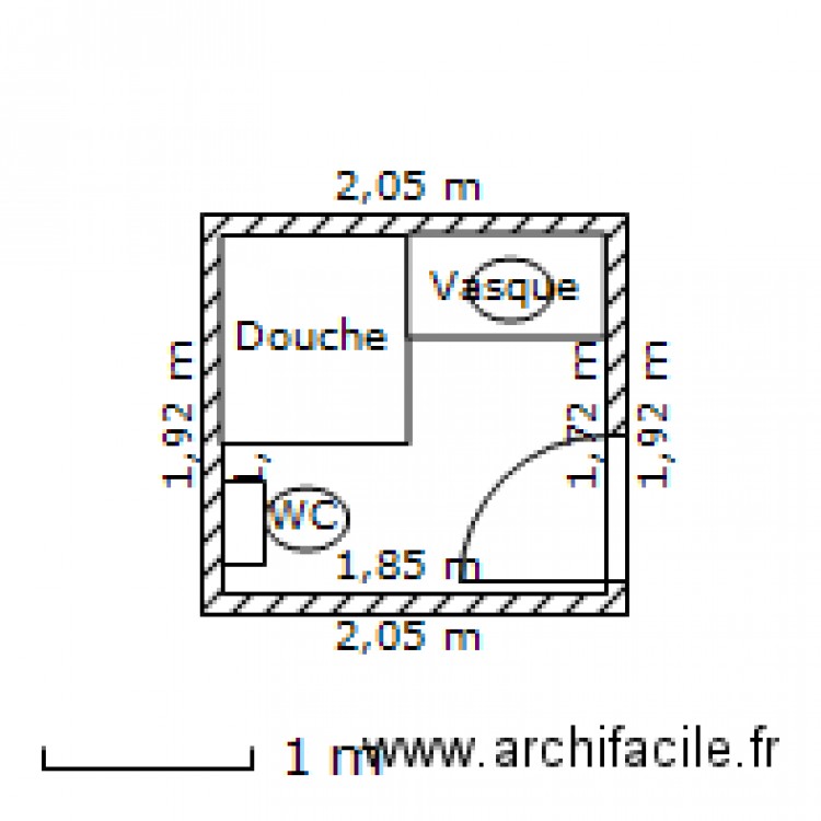 Debroise SDB. Plan de 0 pièce et 0 m2