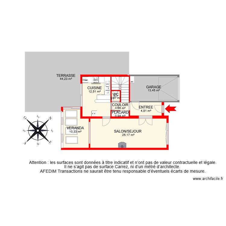 BI 6466 RDC. Plan de 0 pièce et 0 m2