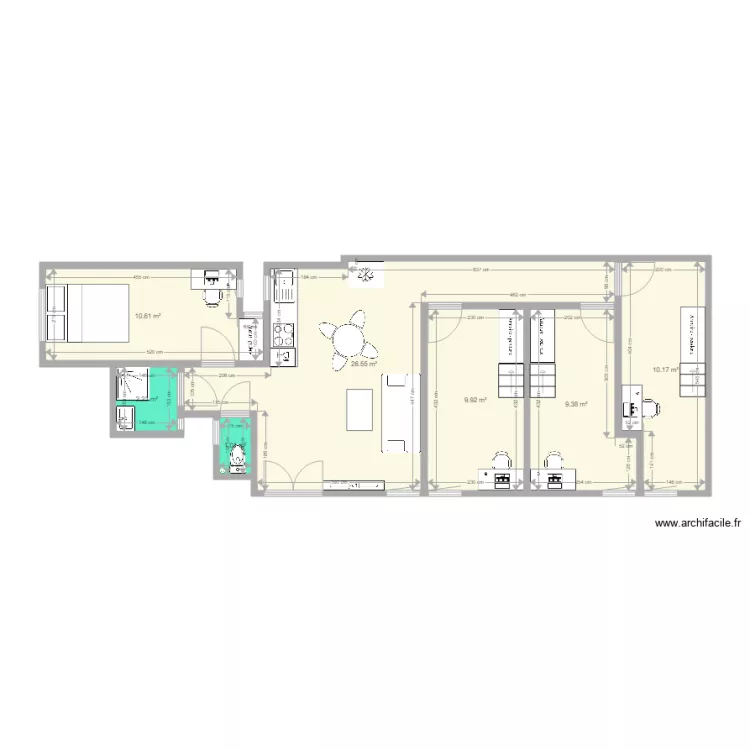 Verseny 14 2em 23 5M lumineux aménagement. Plan de Verseny 14 2em 23 5M lumineux aménagement. Plan de