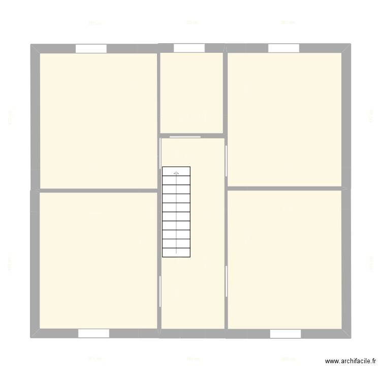 Croquis mesure Houffalize Mont 54 . Plan de 6 pièces et 67 m2