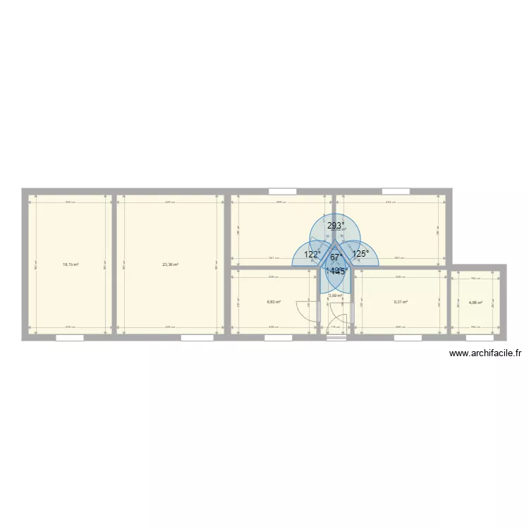 champ du four. Plan de 