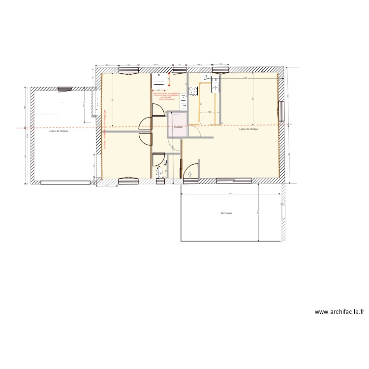 plan initial. Plan de 0 pièce et 0 m2