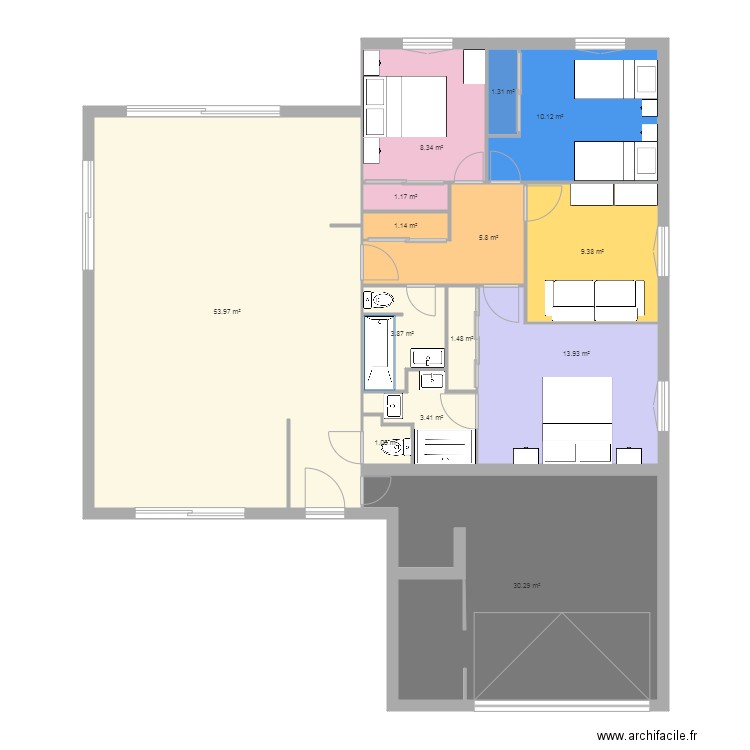 Maison. Plan de 0 pièce et 0 m2