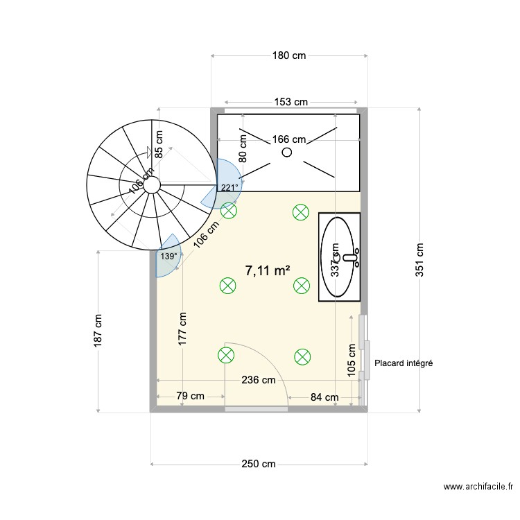 Salle de bain. Plan de 0 pièce et 0 m2