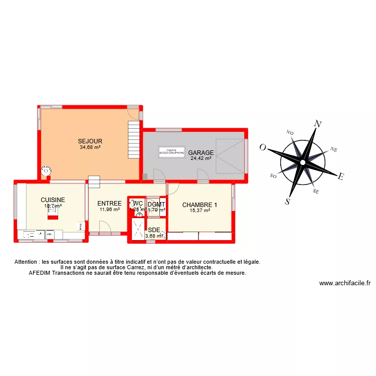 BI 11874 RDC. Plan de 