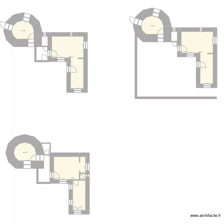 Nyons 2. Plan de 6 pièces et 77 m²