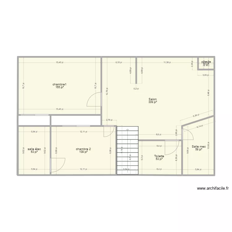 Sous-sol parent. Plan de Sous-sol parent. Plan de