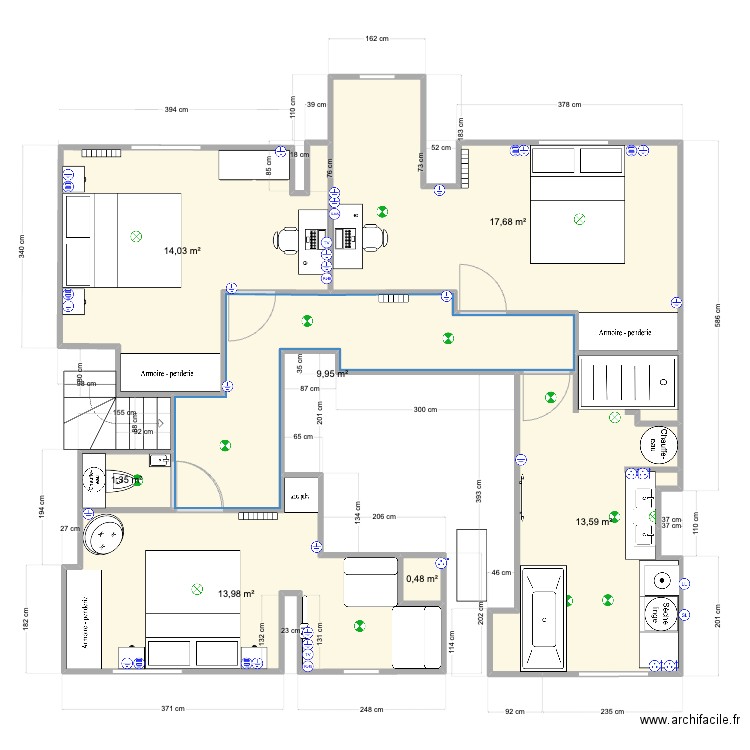 Pornichet1er BaseV10. Plan de 7 pièces et 71 m2