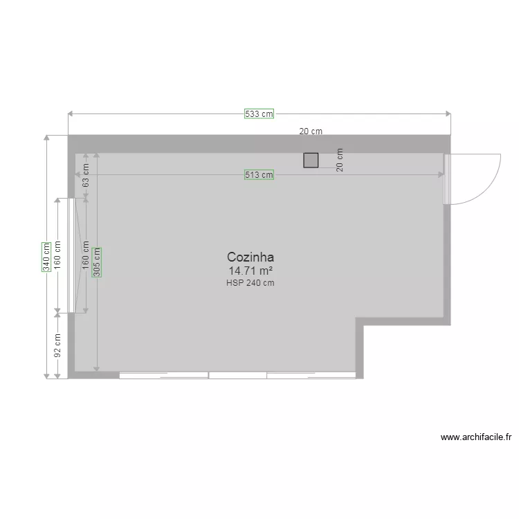 CUISINE. Plan de 