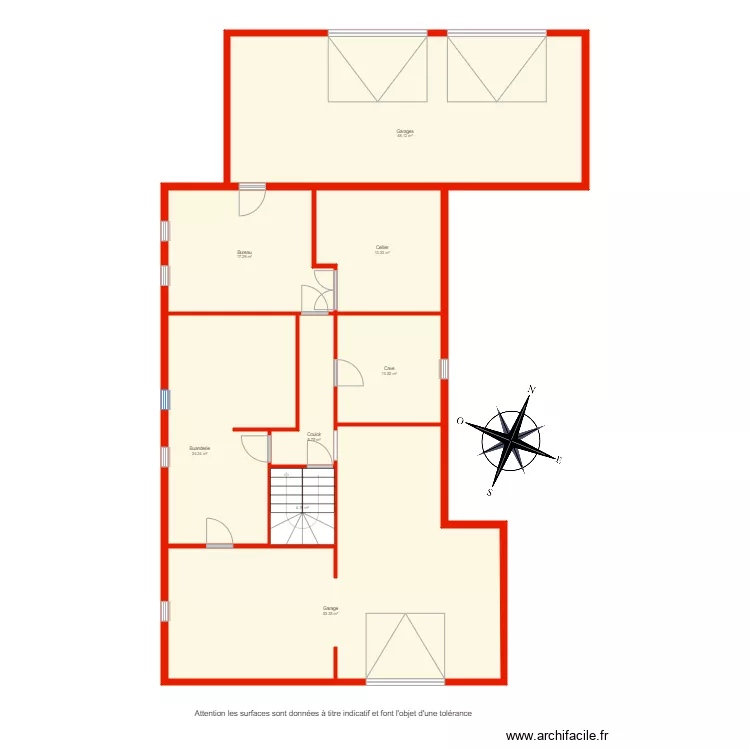 BI 4375 sous sol non  c&ocirc;t&eacute;. Plan de 