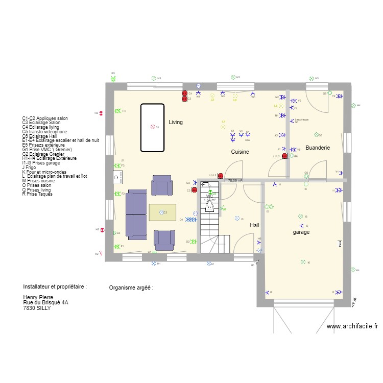 Plan implantation RDC Juin . Plan de 0 pièce et 0 m2