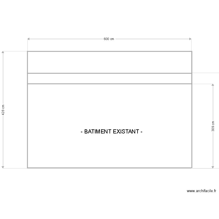 Brem CU ETAT ACTUEL facade. Plan de 0 pièce et 0 m2