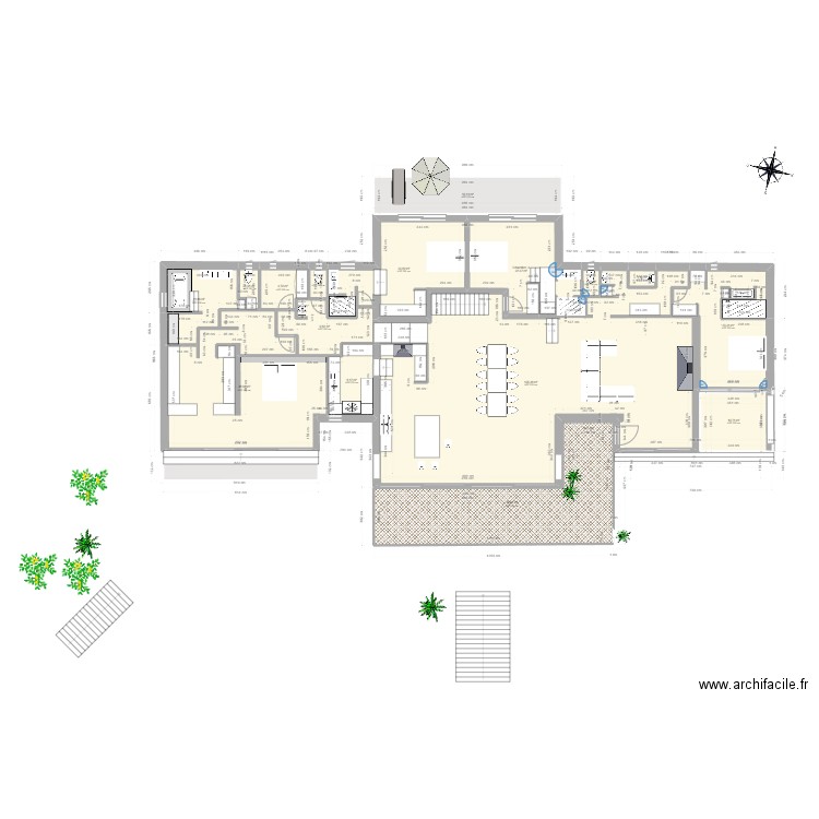 Roc 05. Plan de 17 pièces et 381 m2