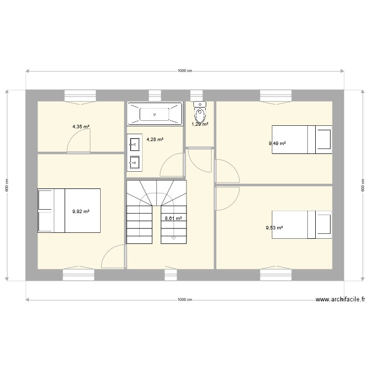 Djelidi étage 1. Plan de 0 pièce et 0 m2