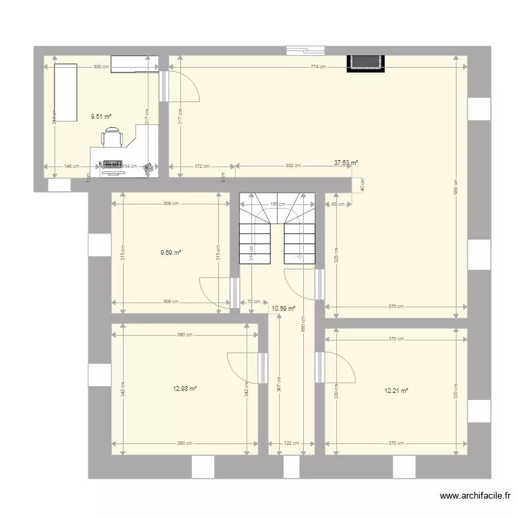 Maison Orbey projet. Plan de 
