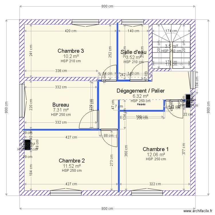 LAFON 1er ETAGE. Plan de 0 pièce et 0 m2