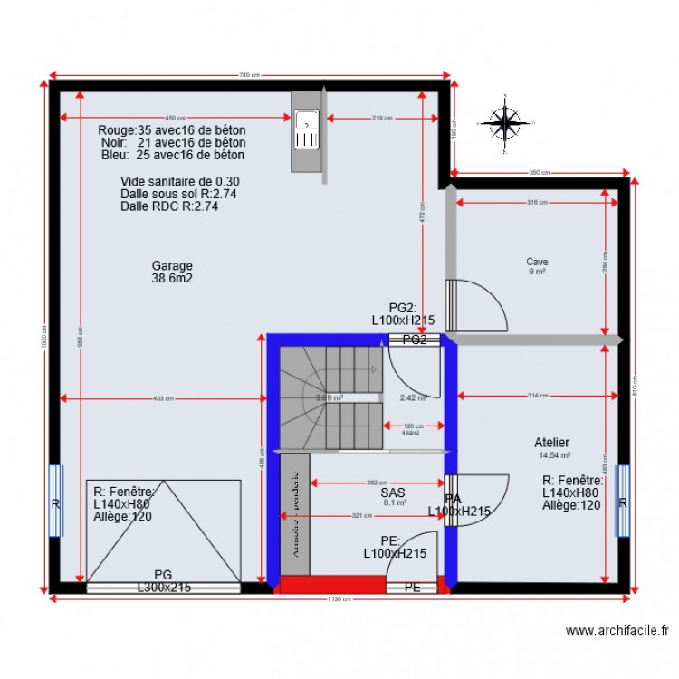 Projet 1 ss. Plan de 0 pièce et 0 m2