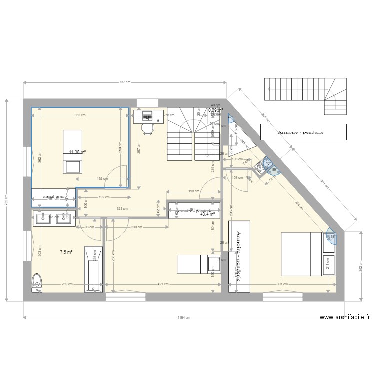 ETAGE 1 opt 64. Plan de 0 pièce et 0 m2