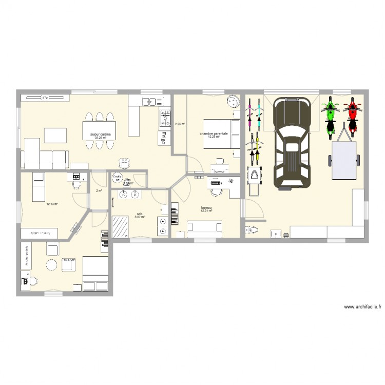 baraque 2eme version. Plan de 0 pièce et 0 m2