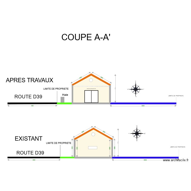 COUPE A  A. Plan de 0 pièce et 0 m2