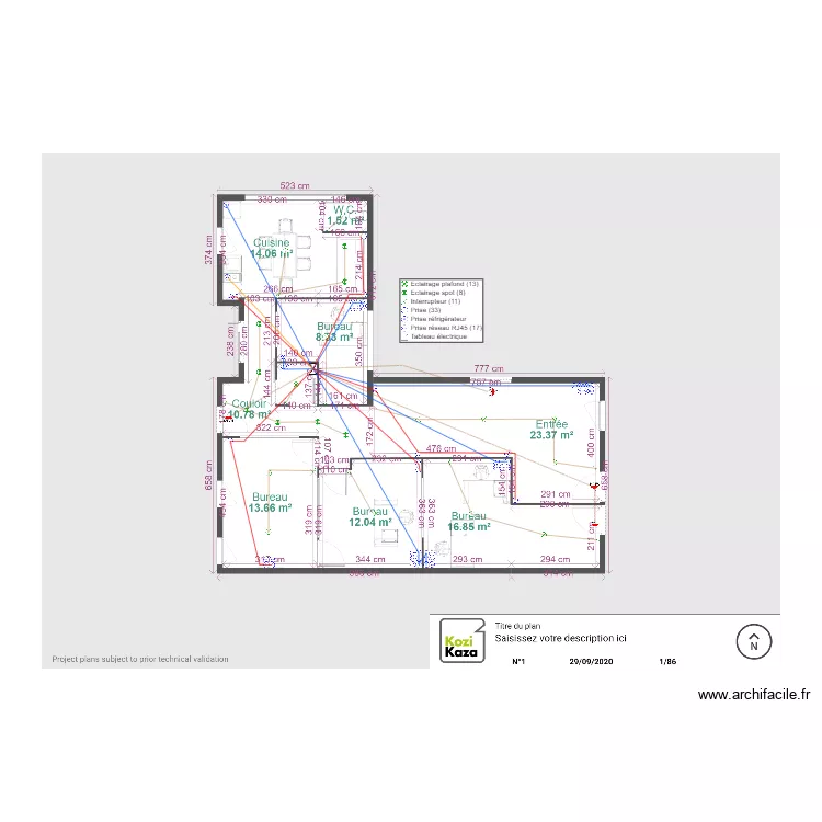 LOCALNOTAIRE. Plan de 