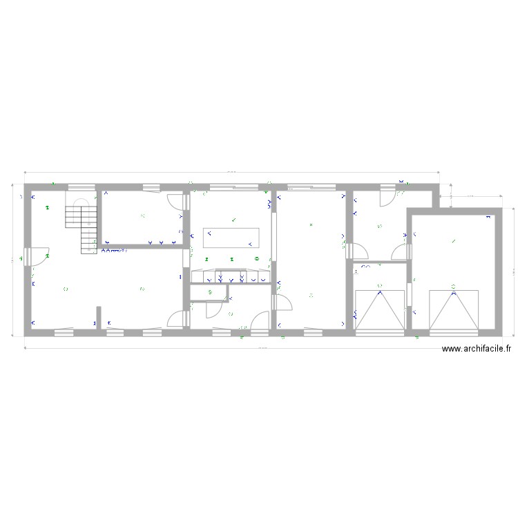 Rez elec. Plan de 9 pièces et 153 m2