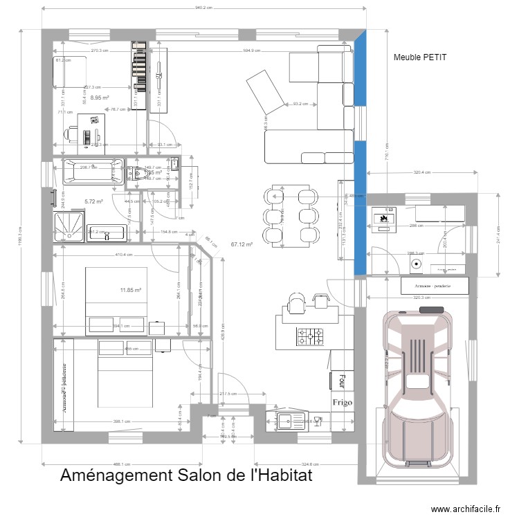 87270 Salon habitat. Plan de 0 pièce et 0 m2