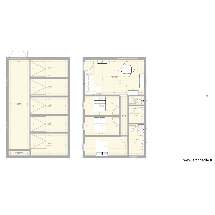 bat face a la boucherie. Plan de 0 pièce et 0 m2